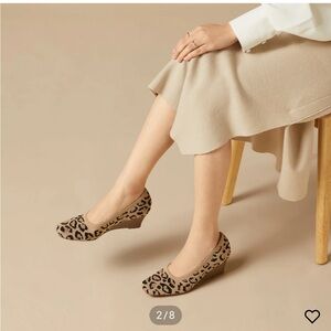 Vivaia Margot Wedge Pro Dark Leopard Square Toe Wedge heels 6.5/37.5